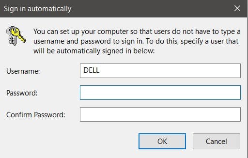 Setting up Automatic Sign In in Windows 10 | 11