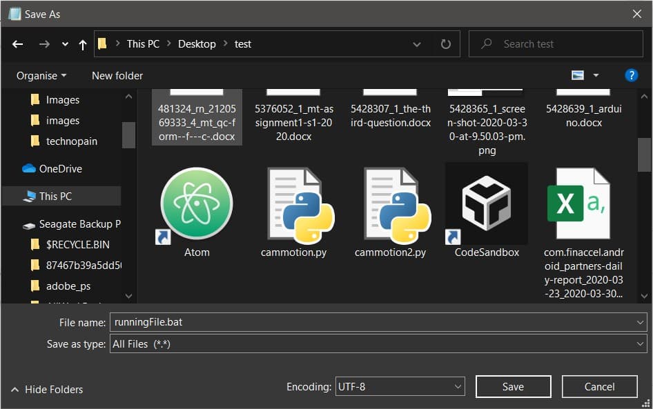 Creating .bat file in Windows 10 | 11