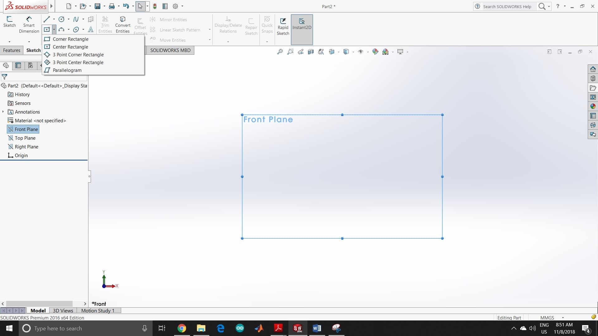 Solidworks Setting up measurement units