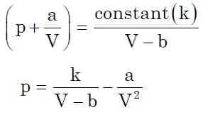 Equation any real gas, at two different points - 02