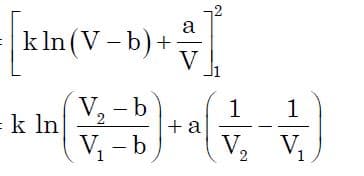Equation any real gas, at two different points - 03