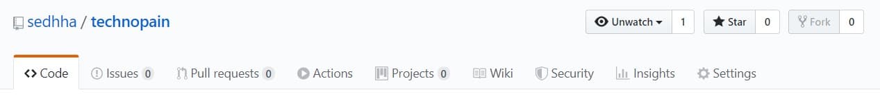 Github - Website View