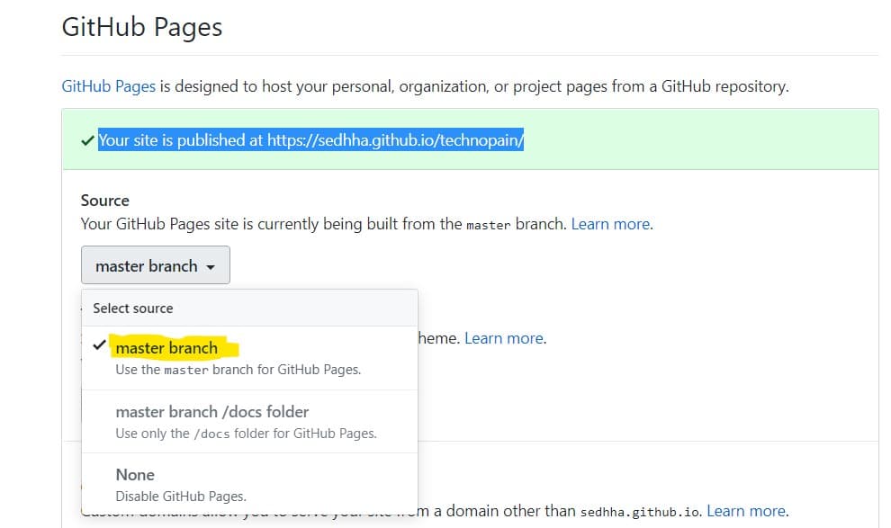 Github Pages for hosting static HTML Websites